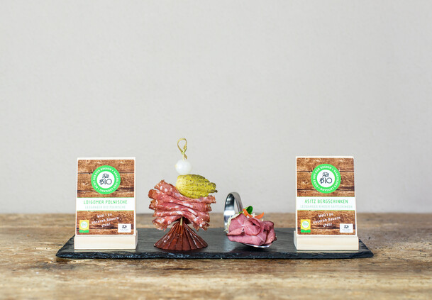 Bio-Produkte aus der Region Organic sausage and meat products from the Saalfelden-Leogang region