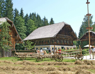 Houses of the open air museum in Salzburg