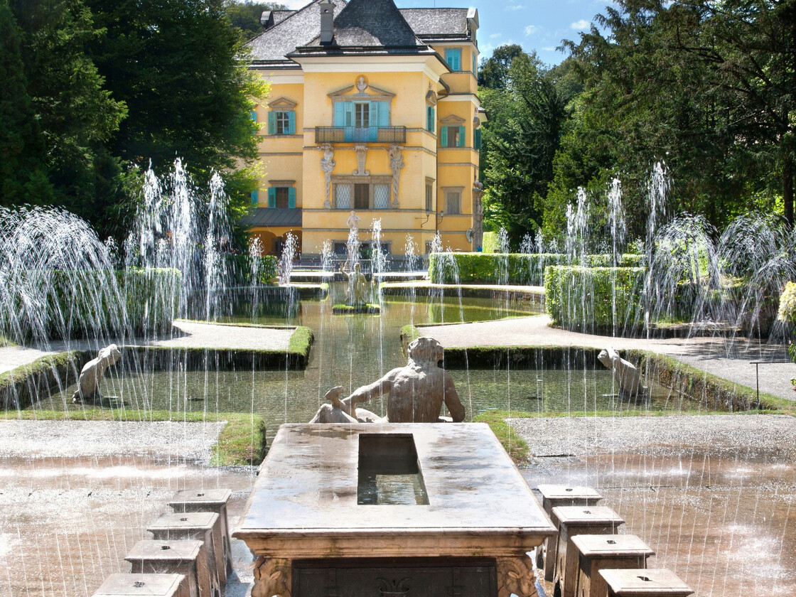 Wasserspiele Schloss Hellbrunn Salzburg | © Sulzer Fürstentisch der Wasserspiele Schloss Hellbrunn Salzburg | © Sulzer