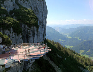 observation deck Triassic Park Waidring observation deck Triassic Park Waidring Pillerseetal Tirol