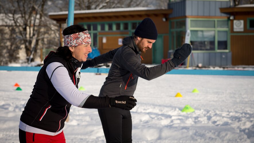 Athletes in the Nordic Park in Saalfelden-Leogang | © Florian Lechner