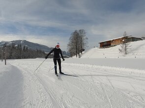 Steffi beim Langlaufen | © Saalfelden Leogang Touristik GmbH