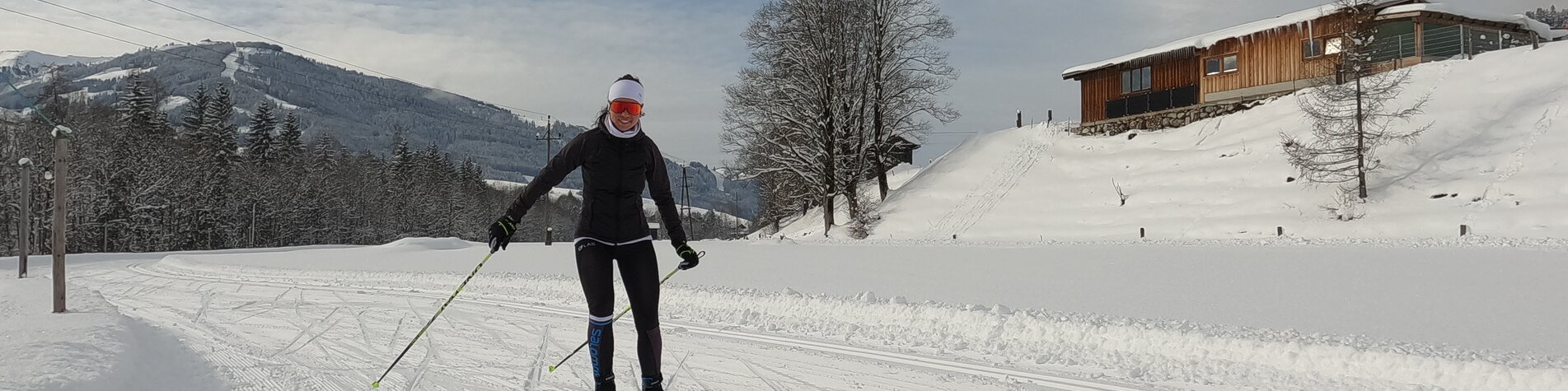 Steffi beim Langlaufen | © Saalfelden Leogang Touristik GmbH