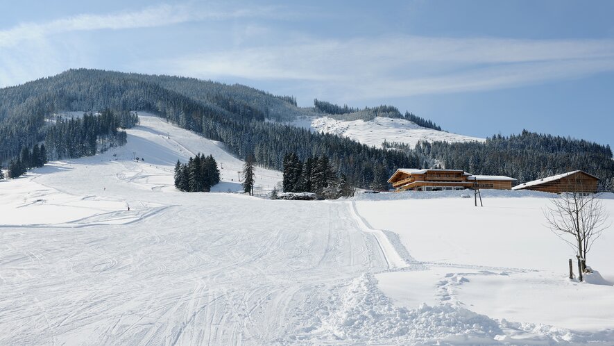 Hinterreit in Saalfelden mit Piste | © Familie Hörl