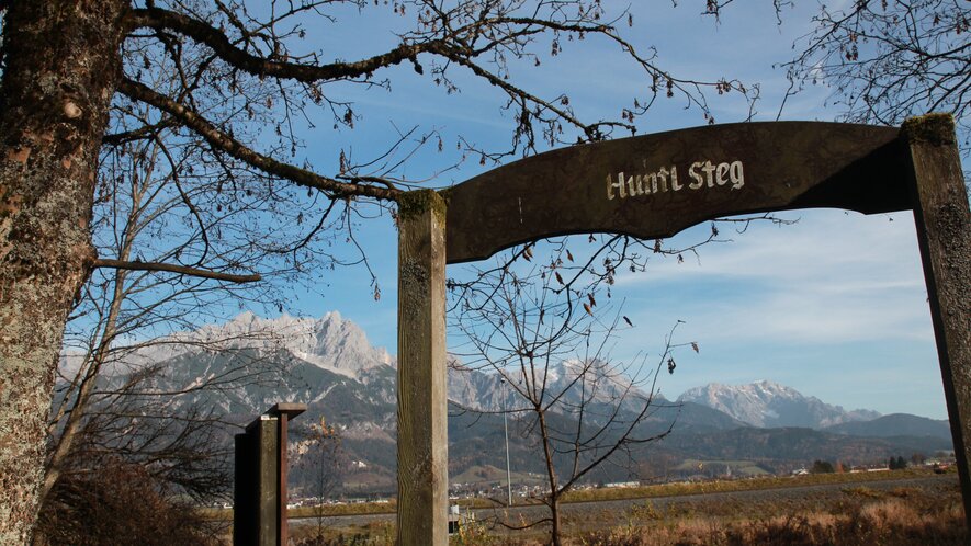 Huntlsteg mit Steinernem Meer in Saalfelden