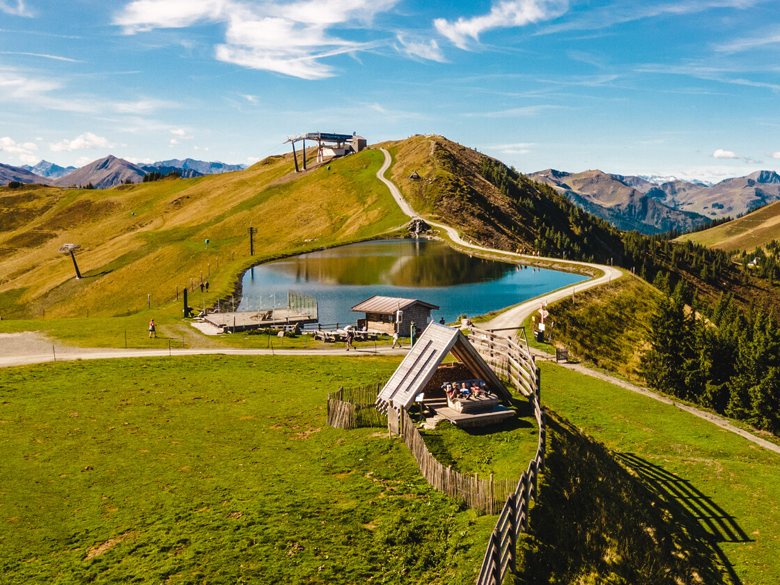 © Michael Geißler Aerial view of the mountain top at Asitz | © Michael Geißler