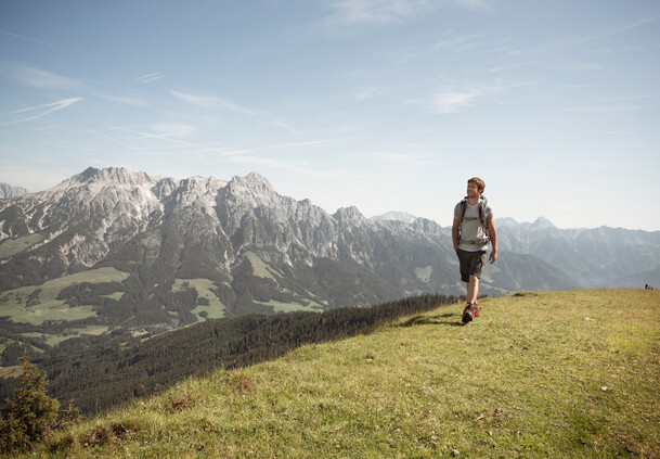 Wandern in Saalfelden-Leogang Wanderer in der Region Saalfelden-Leogang