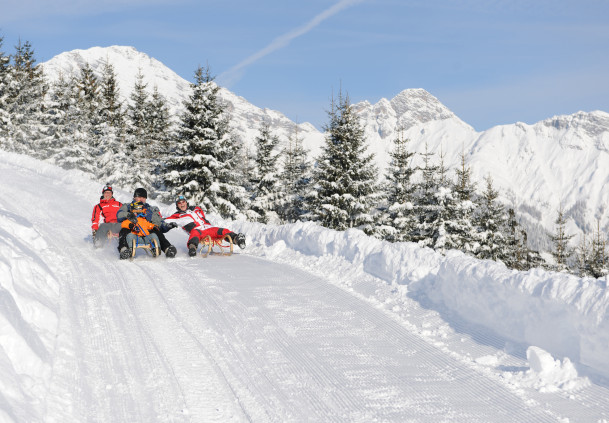 Rodeln am Biberg | © Gasthof Huggenberg Rodeln am Biberg in Saalfelden-Leogang | © Gasthof Huggenberg