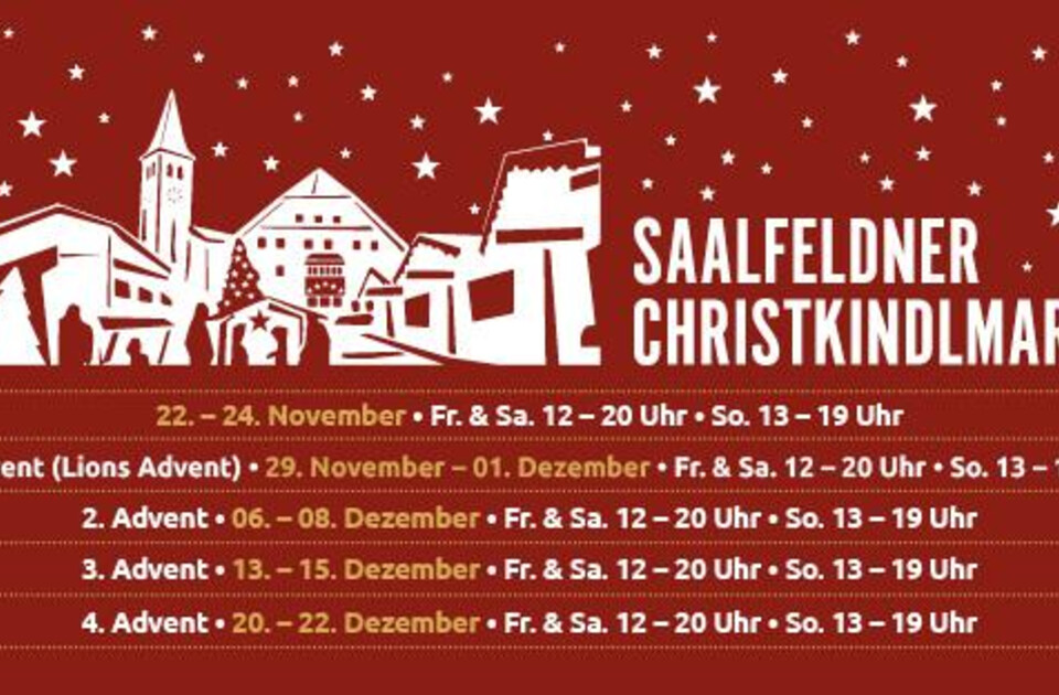 Saalfeldner Christkindlmarkt am Rathausplatz