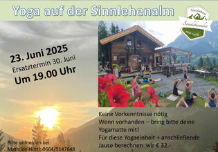 Yoga auf der Sinnlehenalm