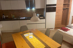 Wohnküche mit Ausziehcouch 160 cm