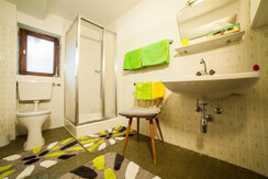 Badezimmer mit Dusche und WC Badezimmer mit Dusche und WC