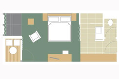 Skizze Doppelzimmer Bergblick