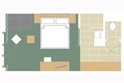 Skizze Doppelzimmer Schlossblick