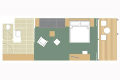 Skizze Doppelzimmer Seeblick