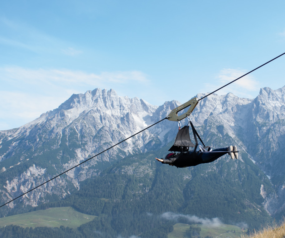 Flying Fox XXL Leogang | © Christoph Bayer Flying Fox Leogang | © Christoph Bayer