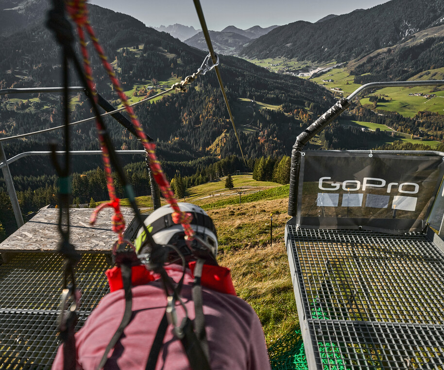 kurz vor dem Abflug beim Start des Flying Fox XXL