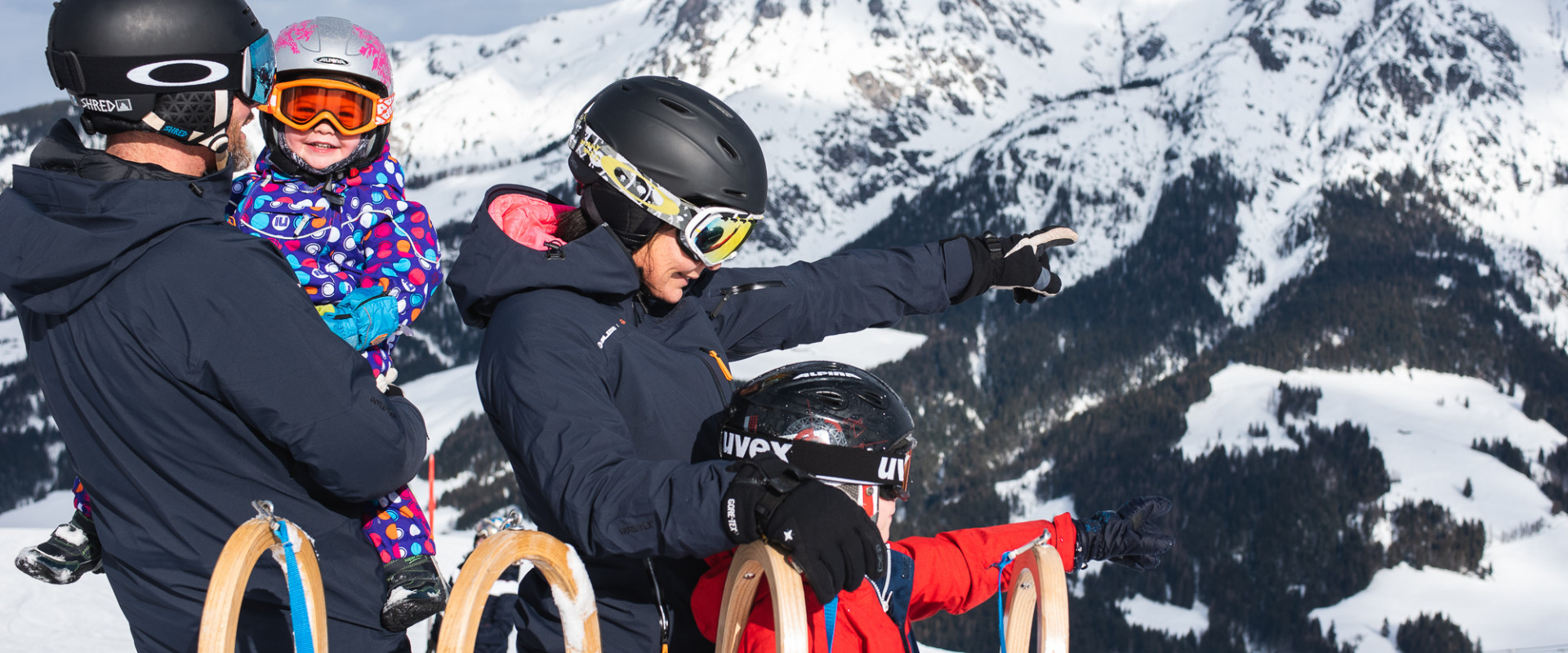 Tobogganing with kids in Saalfelden | © Christoph Bayer